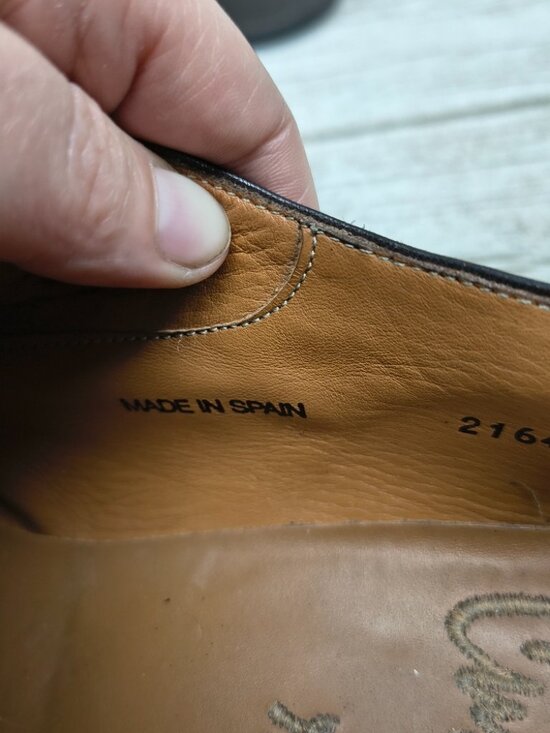Mezlan Custom Black Leather Wingtip Brogue Oxford Shoes Men Size 11 main image 5